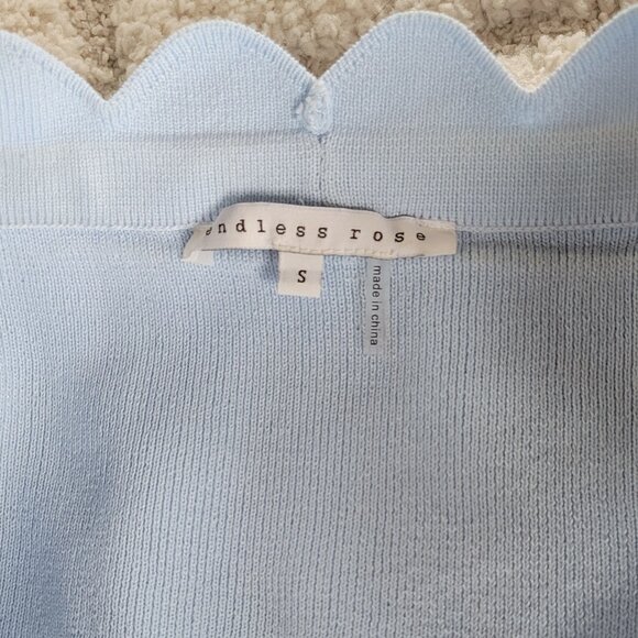 Endless Rose Ruffle Scallop Top in Blue - Picture 2 of 4